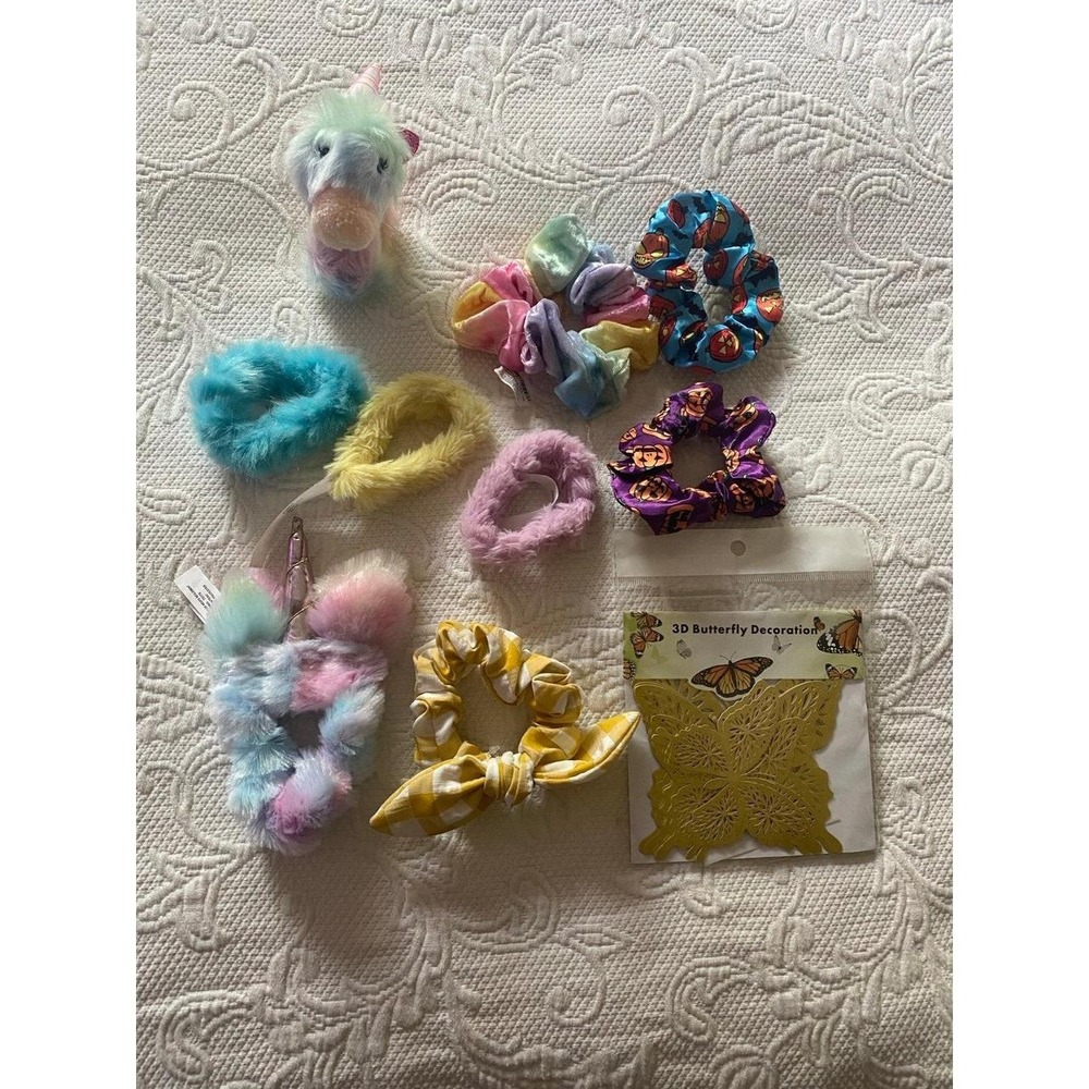 Claire's Hair Scrunchies Misc Wrist Unicorn s74 Butterfly Decor